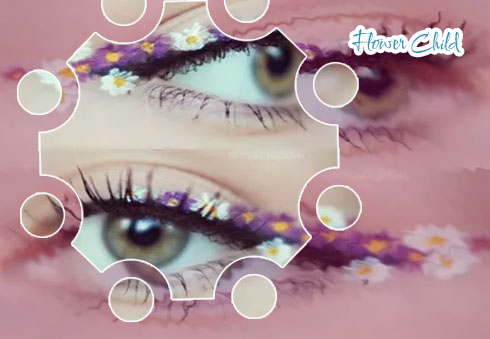 Flower beauty eyeliner