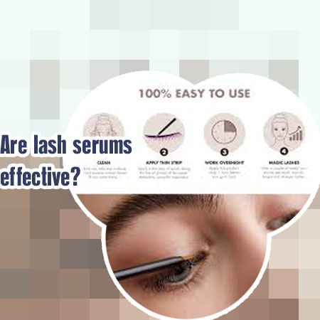 Lash serum in eye